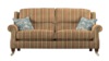 Large 2 Seater Sofa. Grade B Fabric - Baslow Stripe Gold